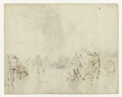 Ice ansikte med kolv spelare av Gerard ter Borch (II)