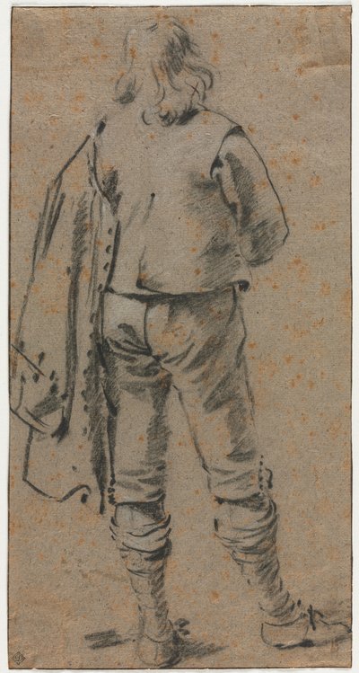 En man som står sedd från baksidan av Gerard ter Borch