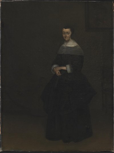 Porträtt av en dam av Gerard ter Borch
