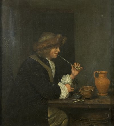 Man som röker av Gerard ter Borch
