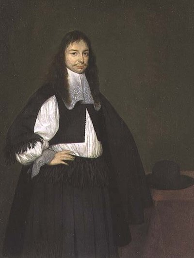 Porträtt av en gentleman, ca 1667-8 (för par se 64506) av Gerard ter Borch