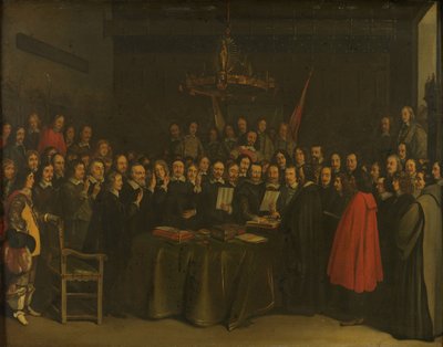 Ratificering av freden i Münster av Gerard ter Borch or Terborch