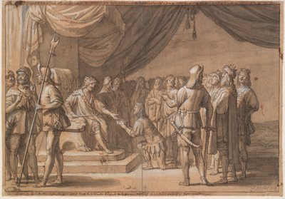 Frode Fredegod hyllas av många kungar av Gerard van Honthorst