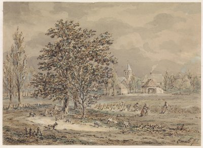 Utsikt över byn Zoelmond av Gerardus Emaus de Micault