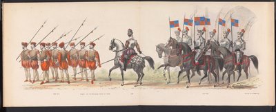 Masquerade of the Leiden Students, 1870 (skylt 18) Klädd procession som hölls av medlemmarna i Leidens studentkår den 7 juni 1870, för att fira 295-årsjubileet av Leidsche Hoogeschool, representerande ett besök i Leiden i av Gerardus Johannes Bos