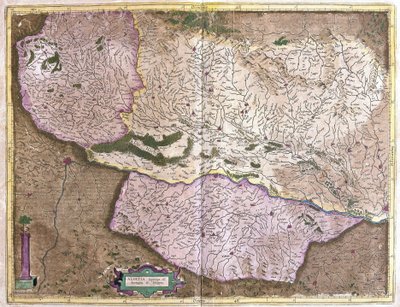 Alsace, norra Frankrike (gravyr av Gerardus Mercator
