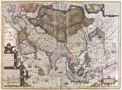 Asien (gravyr av Gerardus Mercator