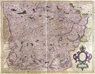 Bayern, Tyskland (gravyr av Gerardus Mercator