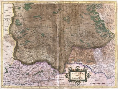 Bayern, Tyskland (gravyr av Gerardus Mercator