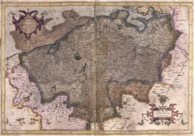 Belgien (gravyr av Gerardus Mercator