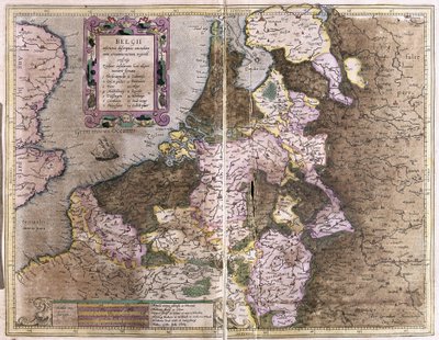 Belgien (gravyr av Gerardus Mercator