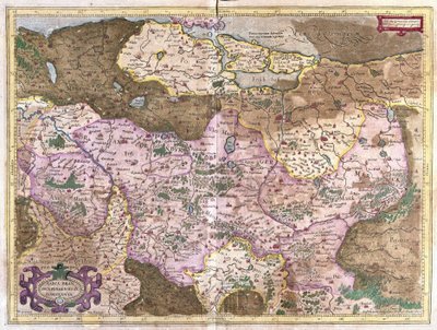Brandenburg och Berlin, Tyskland (gravyr av Gerardus Mercator