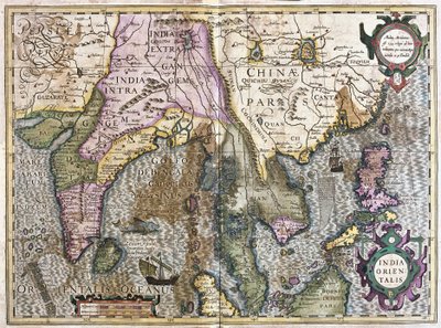 Östra Indien (gravyr av Gerardus Mercator