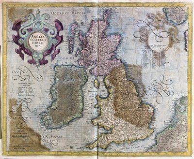 England, Skottland och Irland av Gerardus Mercator