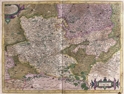 Hainaut, Namur, Belgien (gravyr av Gerardus Mercator