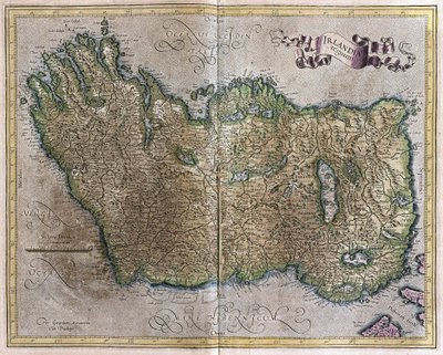 Irland av Gerardus Mercator