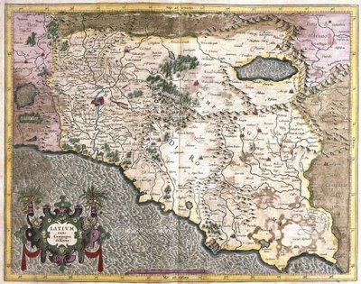 Lazio, Italien (gravyr av Gerardus Mercator