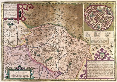 Limoge, Frankrike (gravyr av Gerardus Mercator