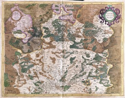 Lorraine, Frankrike (gravyr av Gerardus Mercator
