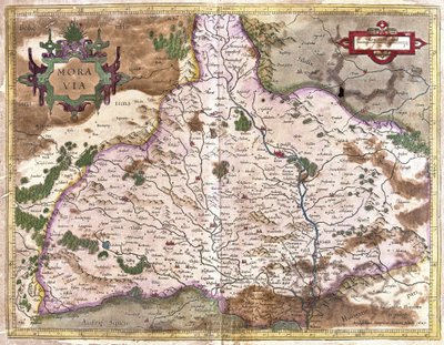 Mähren, Tjeckien (gravyr av Gerardus Mercator