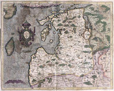 Norra Östersjöregionen, Riga, Lettland (gravyr av Gerardus Mercator