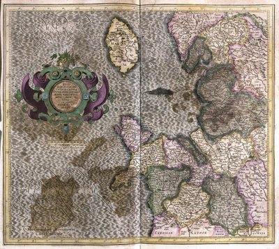 Nordvästra England (gravyr av Gerardus Mercator