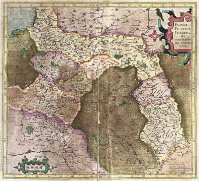 Picardie, Champagne, Frankrike av Gerardus Mercator