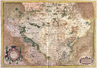 Prag, Tjeckien (gravyr av Gerardus Mercator