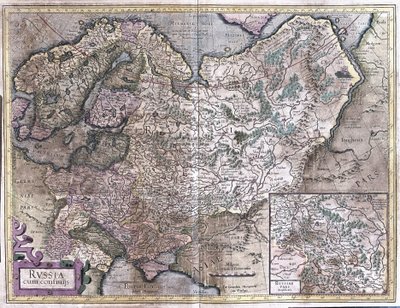 Ryssland (gravyr av Gerardus Mercator