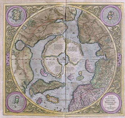 Nordpolarområdena av Gerardus Mercator