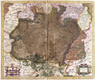 Thuringen, Tyskland (gravyr av Gerardus Mercator