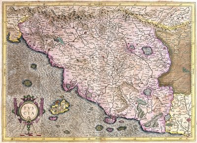 Toscana, Italien (gravyr av Gerardus Mercator