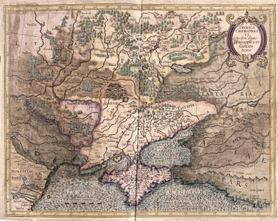 Ukraina och Krim (gravyr av Gerardus Mercator
