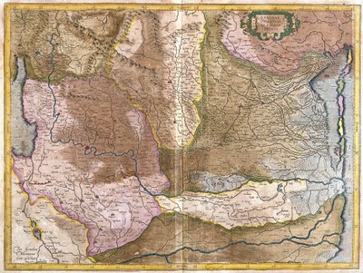 Verona, Vicenza och Padua, Italien (gravyr av Gerardus Mercator