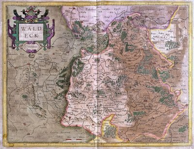 Waldeck (Hessen), Tyskland (gravyr av Gerardus Mercator
