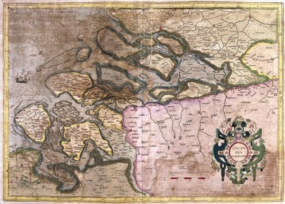 Zeeland, Nederländerna (gravyr av Gerardus Mercator