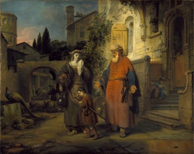 Utvisningen av Hagar och Ismael, 1666 av Gerbrand van den Eeckhout