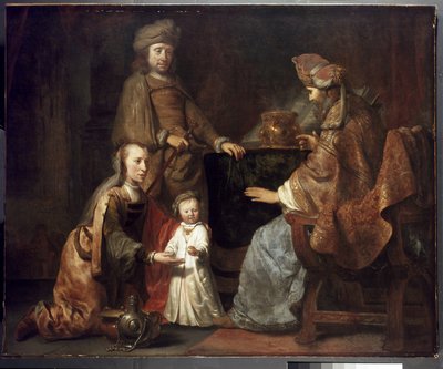 Barnet Samuel som Hanna förde till Eli, 1600-talet av Gerbrand van den Eeckhout