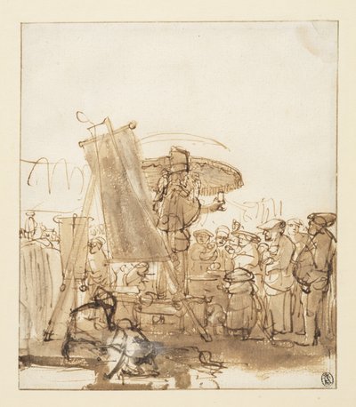 Kvacksalvare talar till en folkmassa, ca 1637 av Gerbrandt van den Eeckhout