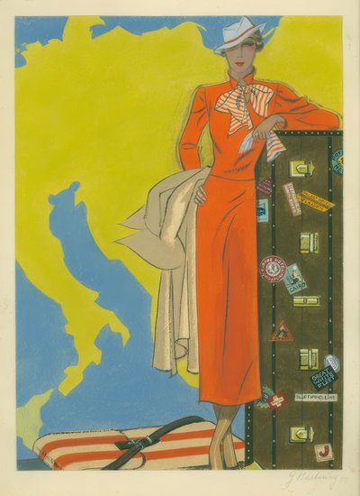 Dammode 1932 / reseklänning / Gerd Hartung av Gerd Hartung