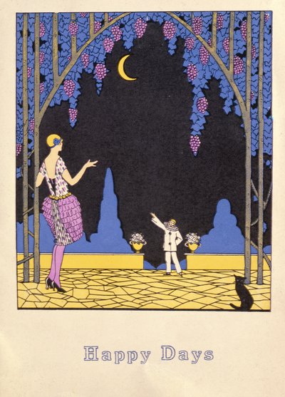 Happy Days, 1900-talet (litografi) av Gerda Marie Frederike Wegener