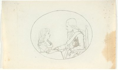 Kronprins Frederik med kronprinsen (Chr. VIII) av Gerhard Ludvig Lahde