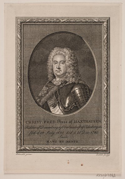 Danska: Christian Frederik Greve av Haxthausen av Gerhard Ludvig Lahde