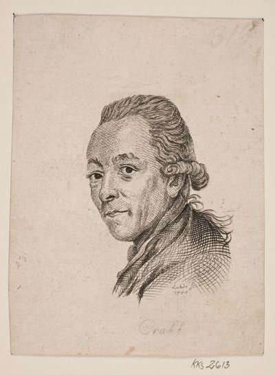 Porträtt av målaren A. Graff av Gerhard Ludvig Lahde