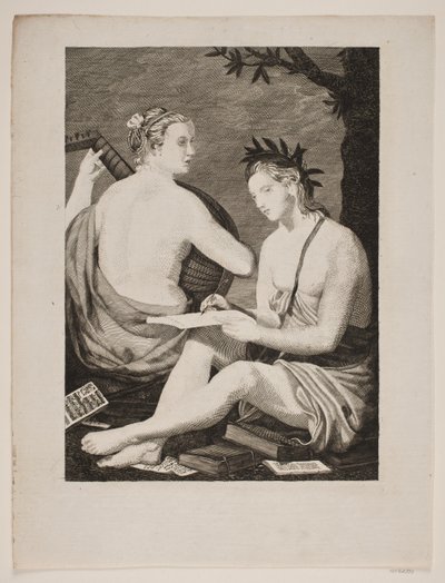 Terpsichore et Kalliope av Gerhard Ludvig Lahde