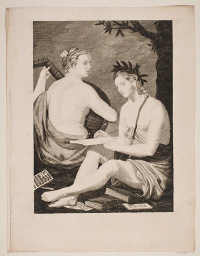 Terpsichore et Kalliope av Gerhard Ludvig Lahde