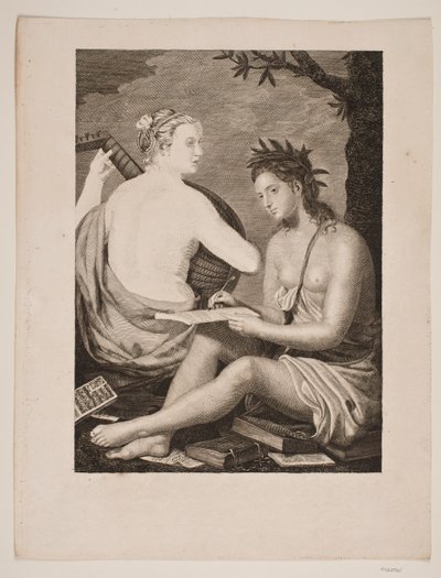 Terpsichore et Kalliope av Gerhard Ludvig Lahde