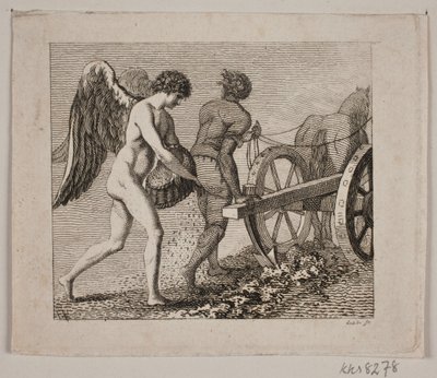 Det bevingade geniet som följer en plogman av Gerhard Ludvig Lahde