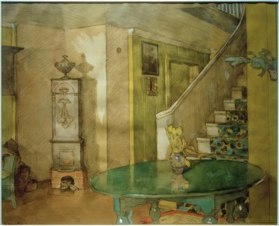Interiör "Leveld" entré av Gerhard Peter Frantz Vilhelm Munthe