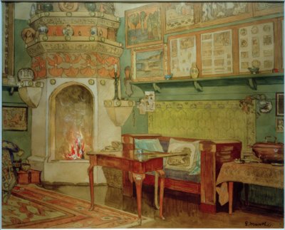 Interiör "Leveld" Vardagsrum av Gerhard Peter Frantz Vilhelm Munthe